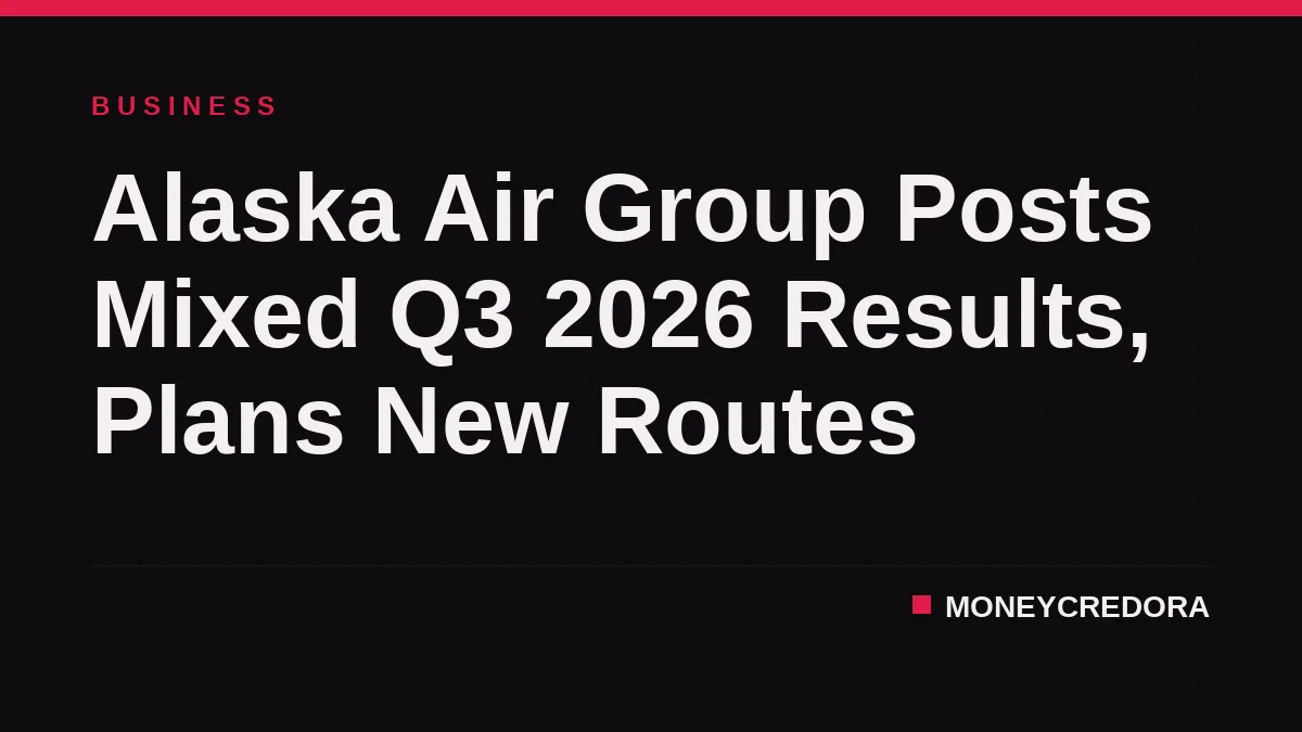 Alaska Air Group Posts Mixed Q3 2026 Results, Plans New Routes
