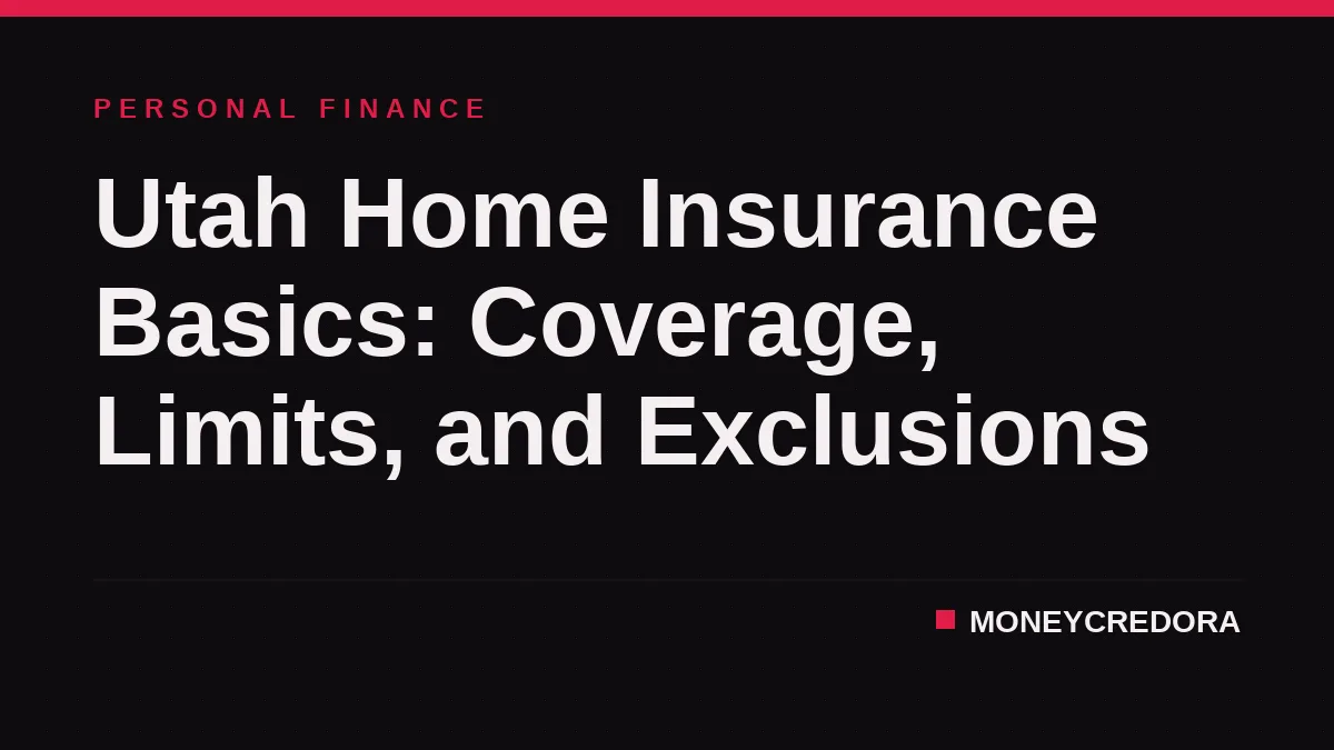 Utah Home Insurance Basics: Coverage, Limits, and Exclusions
