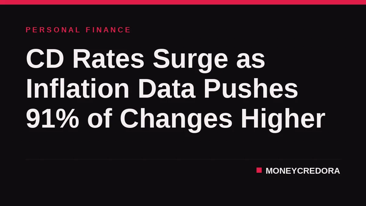 CD Rates Surge as Inflation Data Pushes 91% of Changes Higher