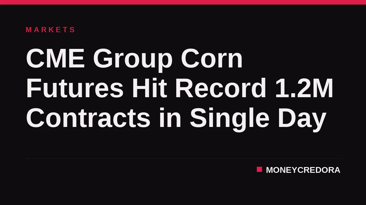 CME Group Corn Futures Hit Record 1.2M Contracts in Single Day