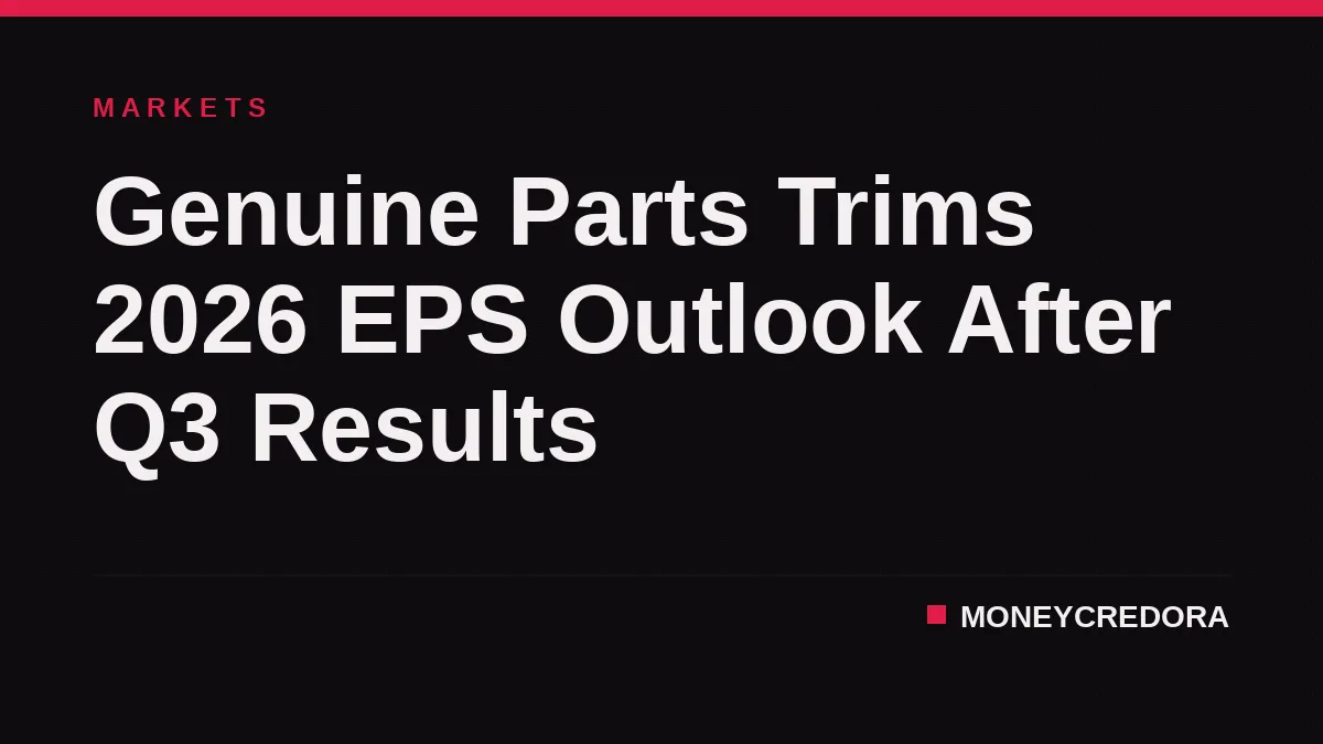 Genuine Parts Trims 2026 EPS Outlook After Q3 Results