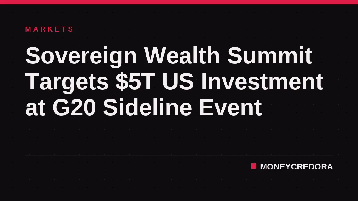Sovereign Wealth Summit Targets $5T US Investment at G20 Sideline Event