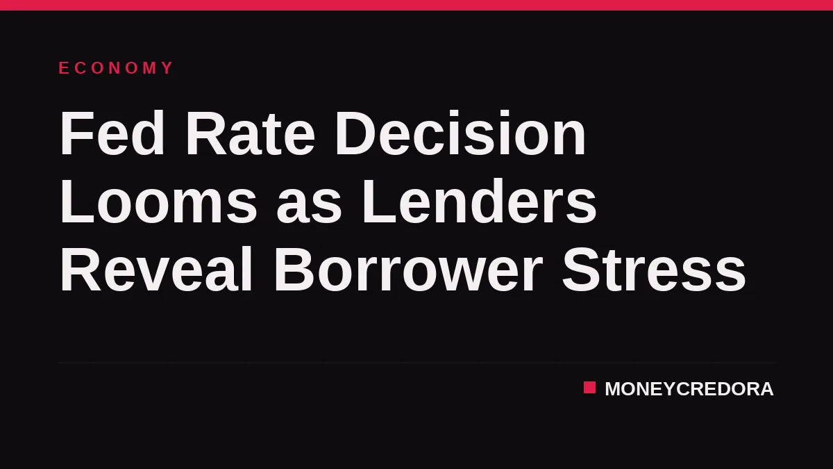Fed Rate Decision Looms as Lenders Reveal Borrower Stress