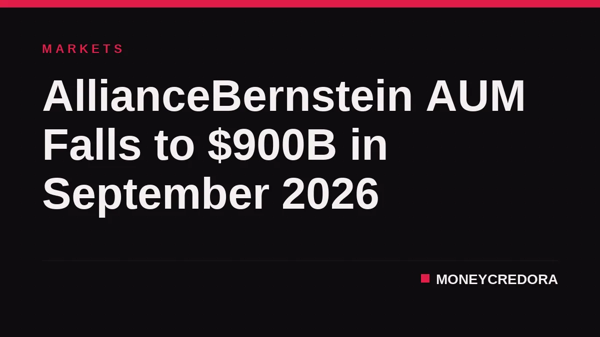 AllianceBernstein AUM Falls to $900B in September 2026