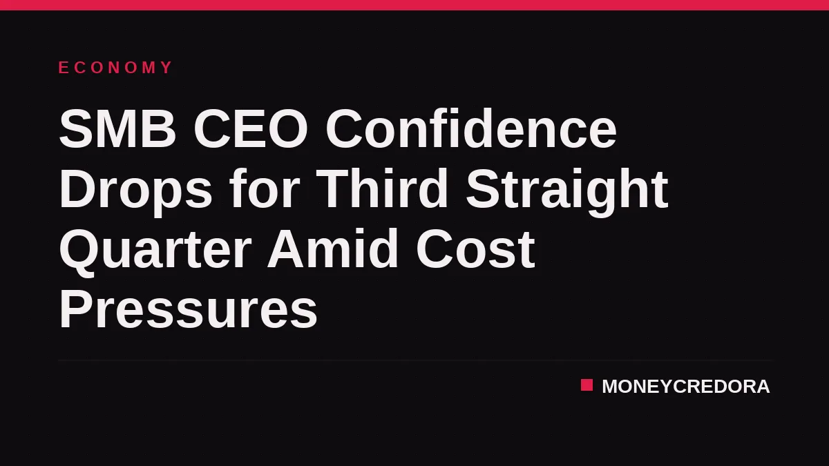 SMB CEO Confidence Drops for Third Straight Quarter Amid Cost Pressures