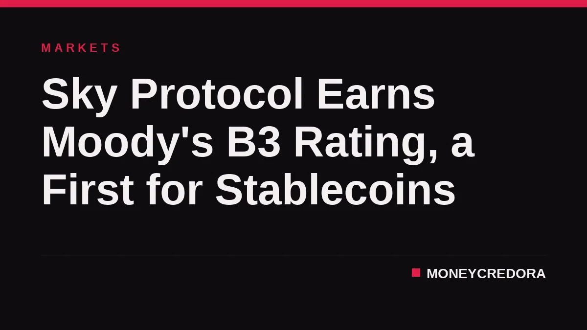 Sky Protocol Earns Moody's B3 Rating, a First for Stablecoins