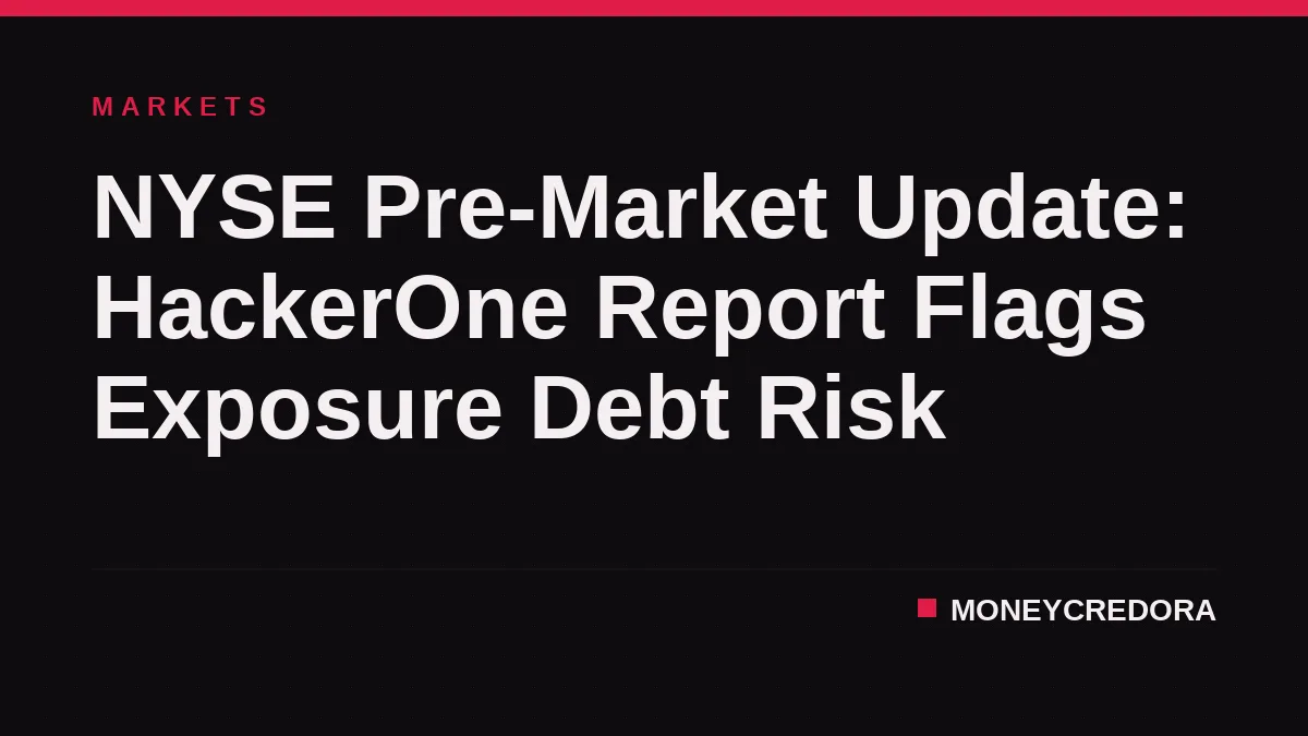 NYSE Pre-Market Update: HackerOne Report Flags Exposure Debt Risk
