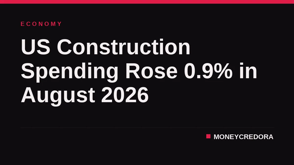 US Construction Spending Rose 0.9% in August 2026