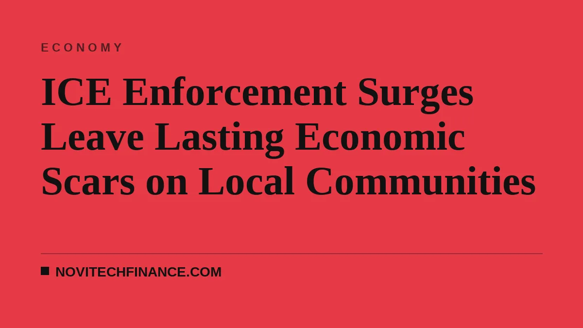 ICE Enforcement Surges Leave Lasting Economic Scars on Local Communities
