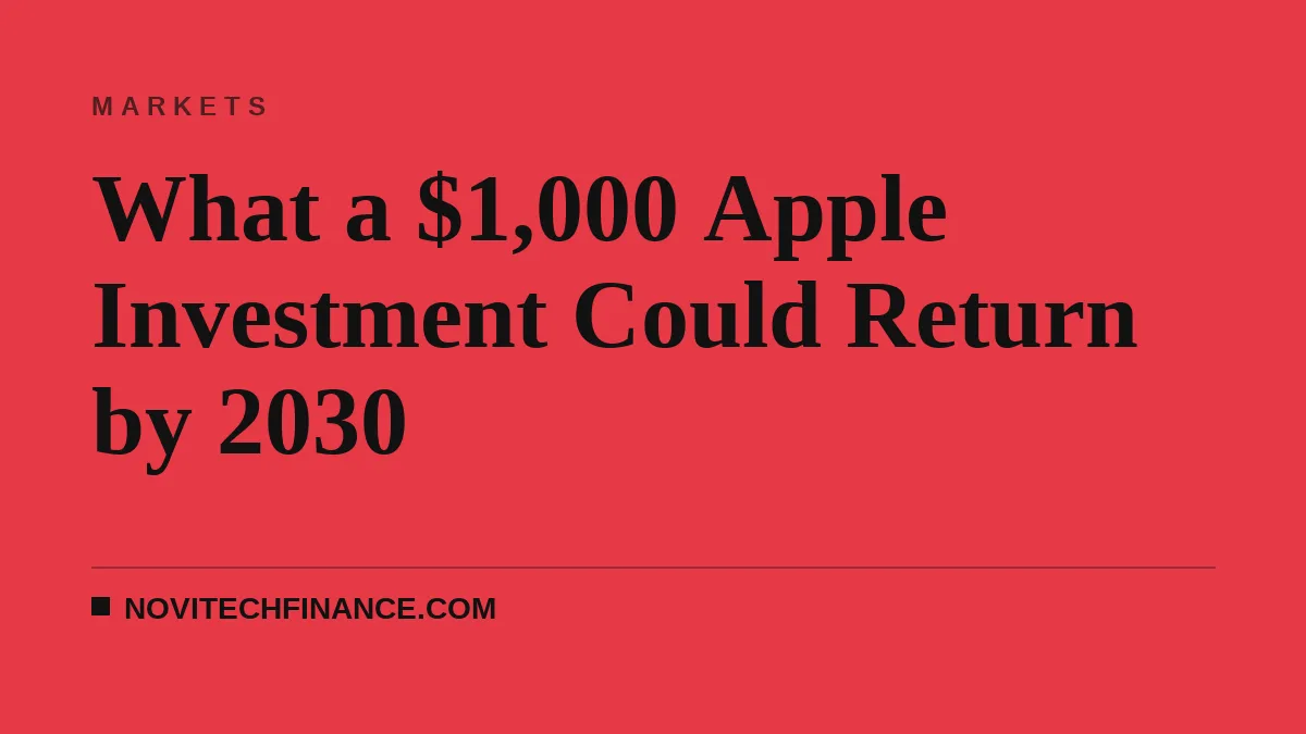 What a $1,000 Apple Investment Could Return by 2030