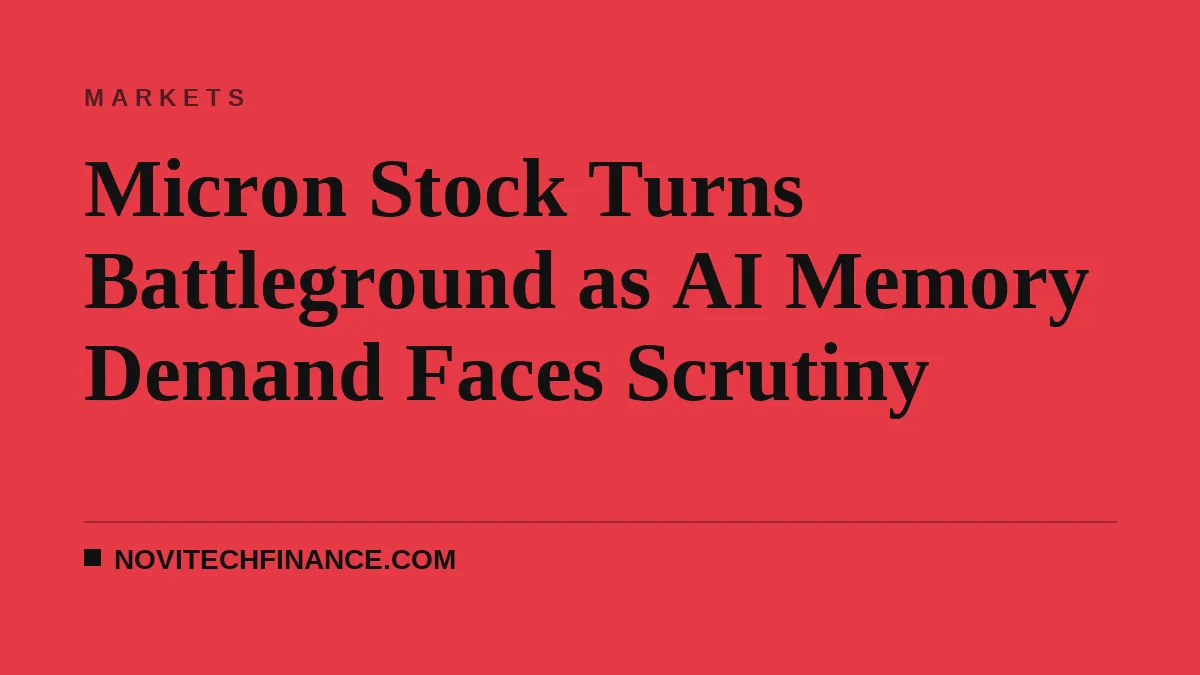 Micron Stock Turns Battleground as AI Memory Demand Faces Scrutiny