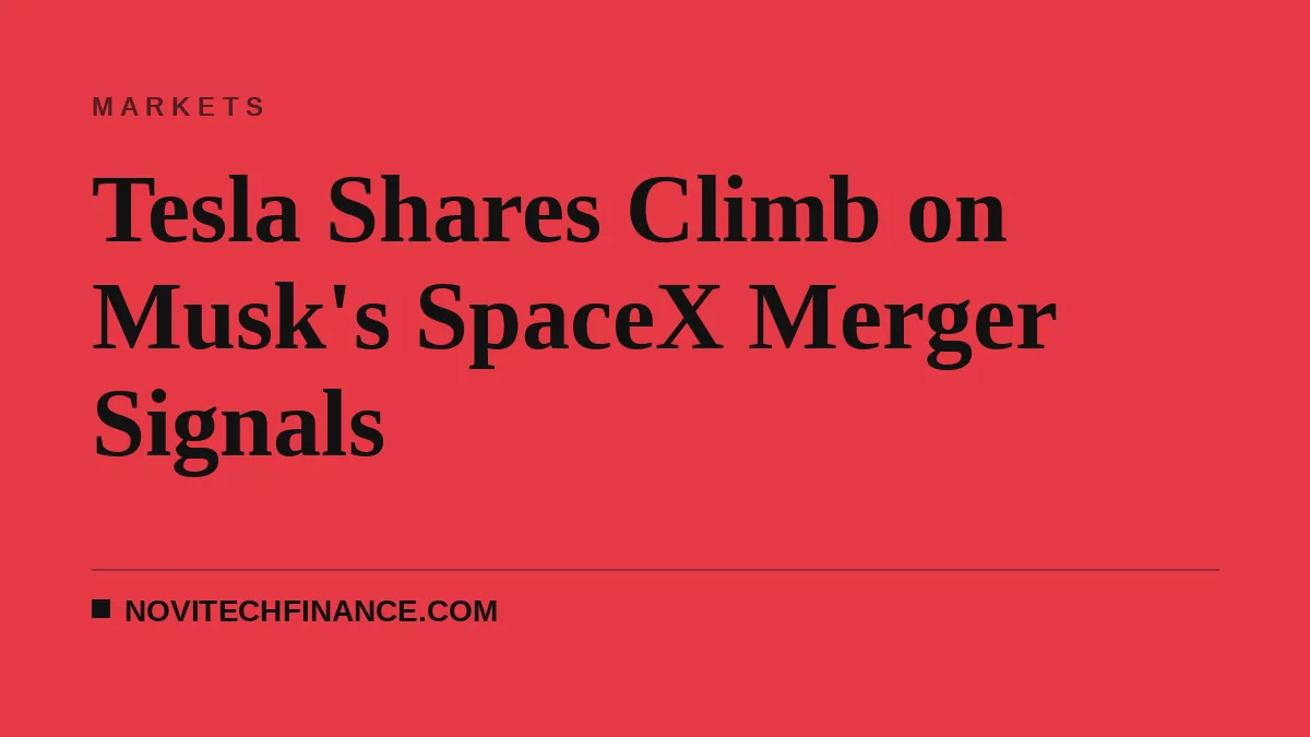 Tesla Shares Climb on Musk's SpaceX Merger Signals