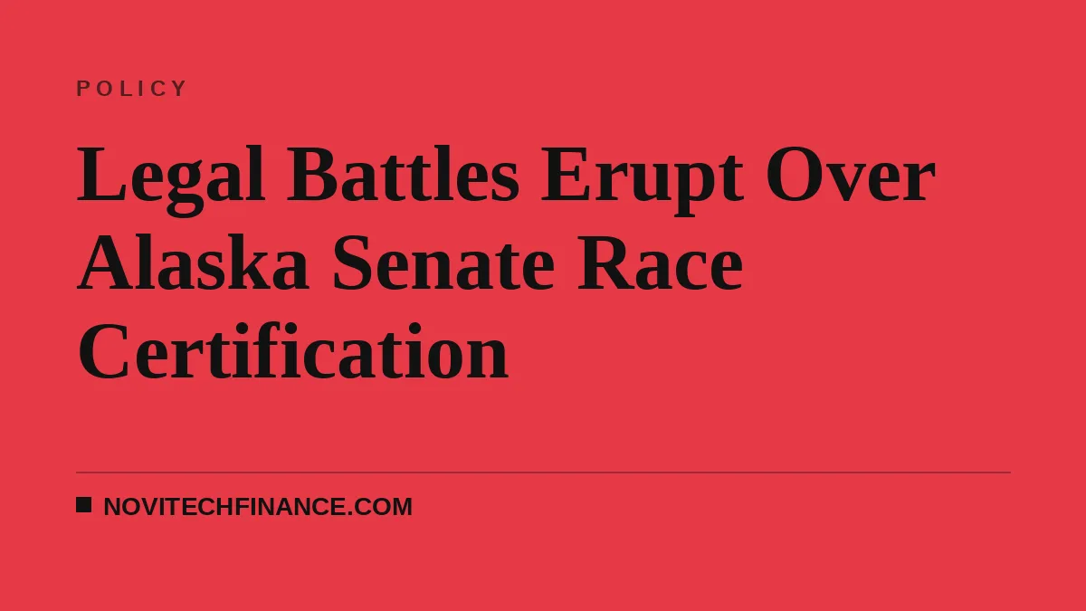 Legal Battles Erupt Over Alaska Senate Race Certification