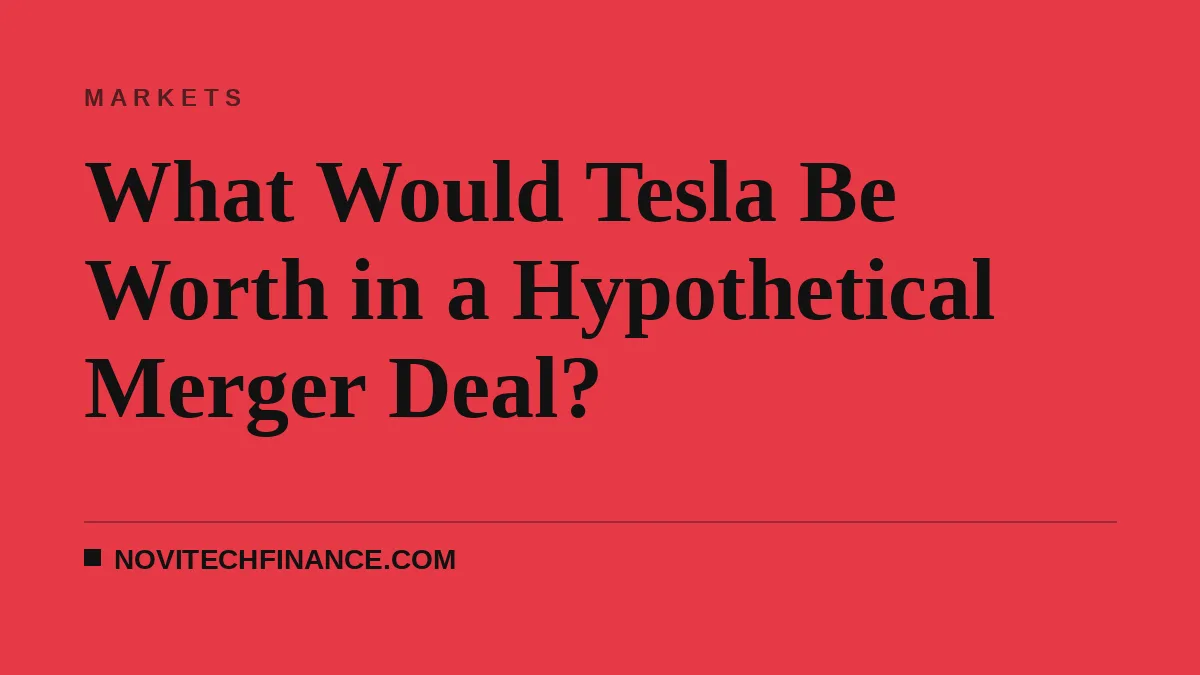 What Would Tesla Be Worth in a Hypothetical Merger Deal?