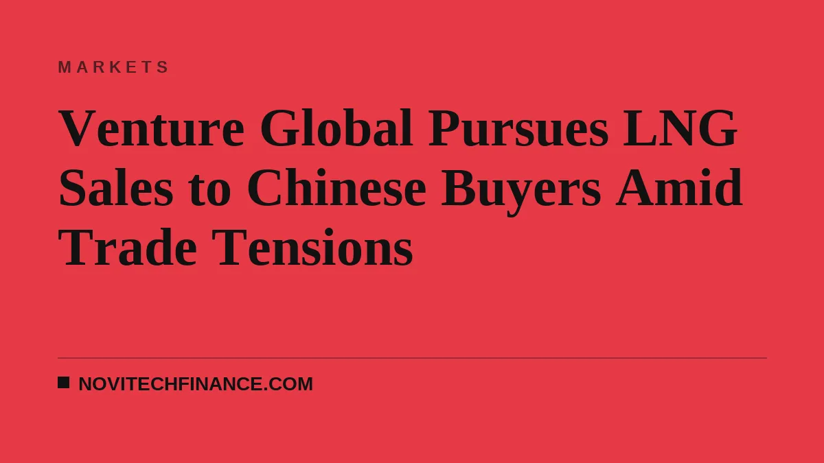 Venture Global Pursues LNG Sales to Chinese Buyers Amid Trade Tensions