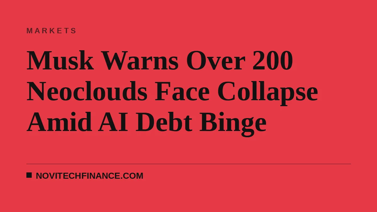 Musk Warns Over 200 Neoclouds Face Collapse Amid AI Debt Binge