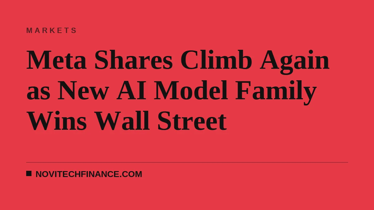 Meta Shares Climb Again as New AI Model Family Wins Wall Street