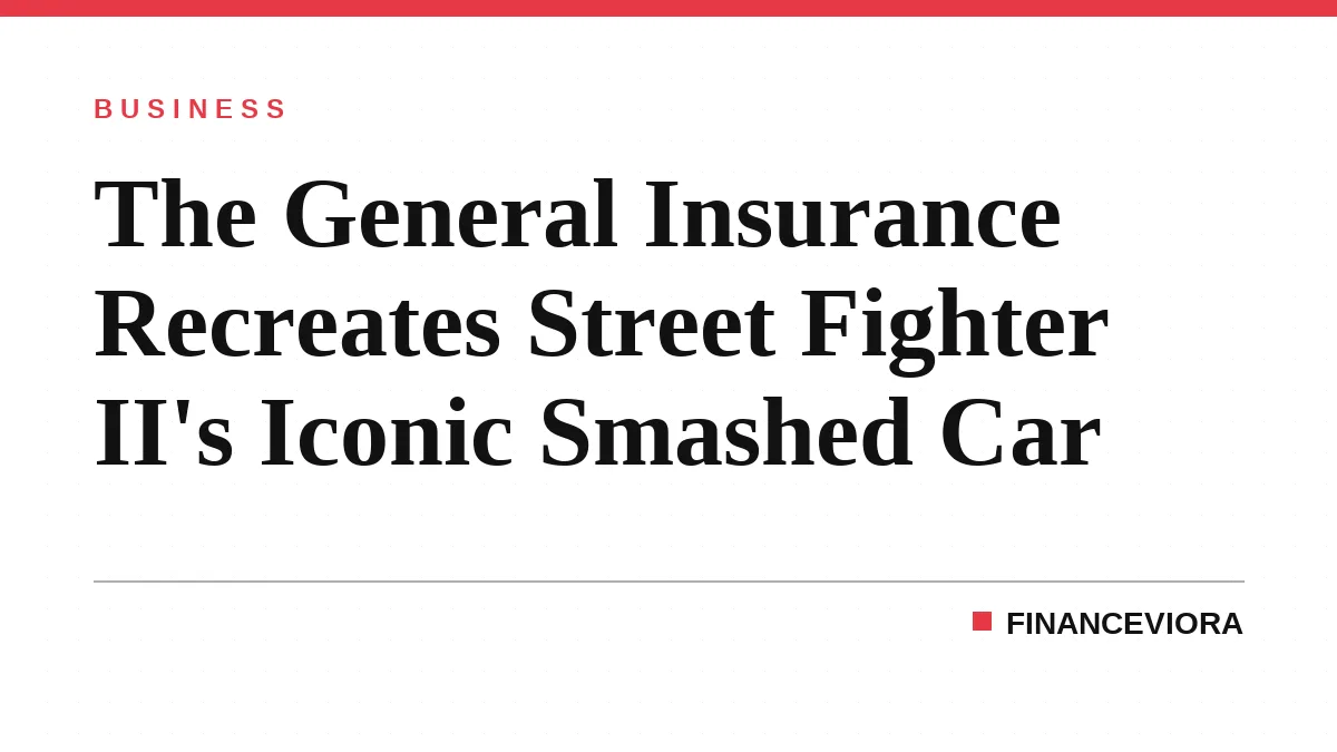 The General Insurance Recreates Street Fighter II's Iconic Smashed Car