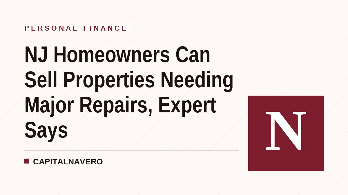 NJ Homeowners Can Sell Properties Needing Major Repairs, Expert Says