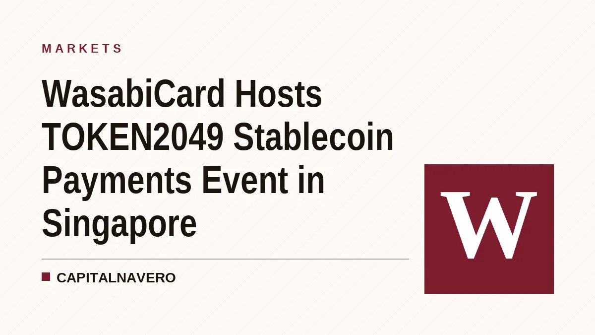 WasabiCard Hosts TOKEN2049 Stablecoin Payments Event in Singapore