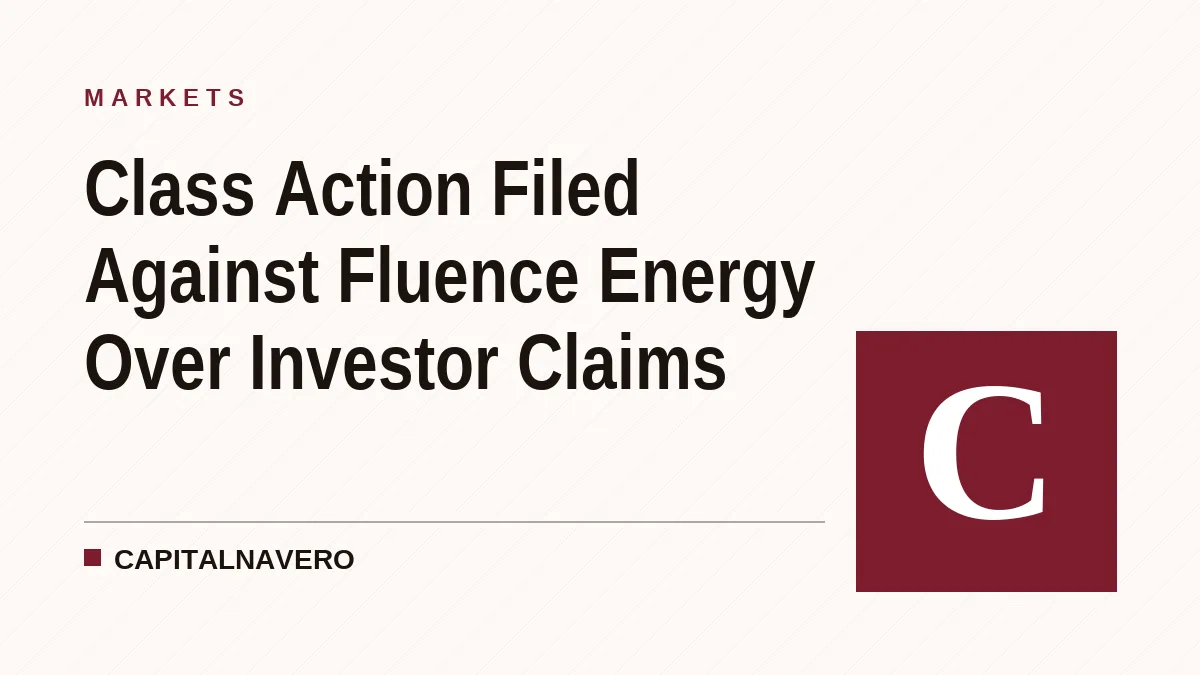 Class Action Filed Against Fluence Energy Over Investor Claims