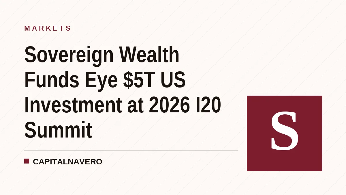Sovereign Wealth Funds Eye $5T US Investment at 2026 I20 Summit