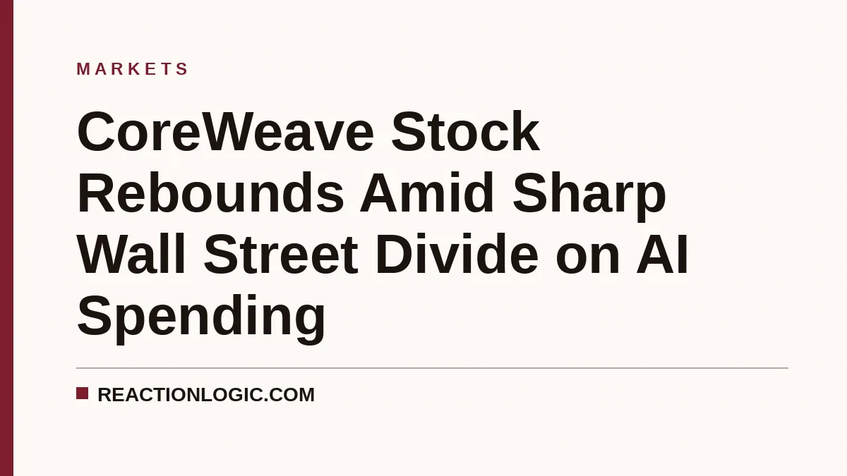 CoreWeave Stock Rebounds Amid Sharp Wall Street Divide on AI Spending