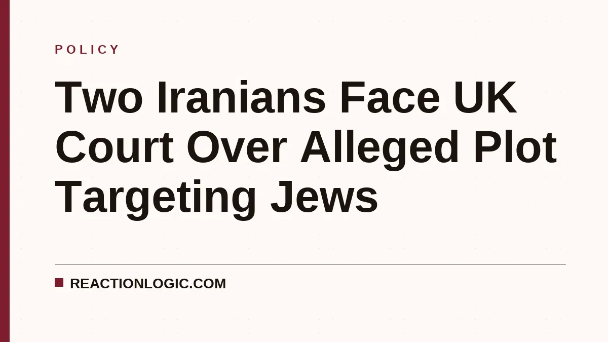 Two Iranians Face UK Court Over Alleged Plot Targeting Jews