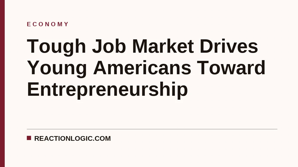 Tough Job Market Drives Young Americans Toward Entrepreneurship