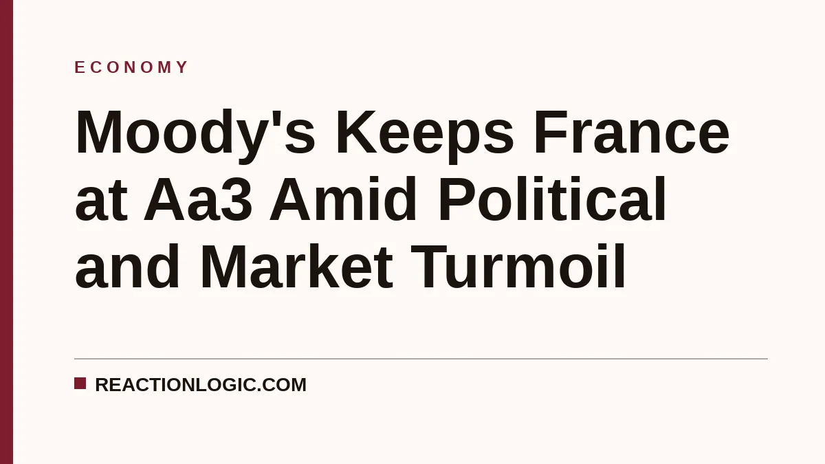 Moody's Keeps France at Aa3 Amid Political and Market Turmoil