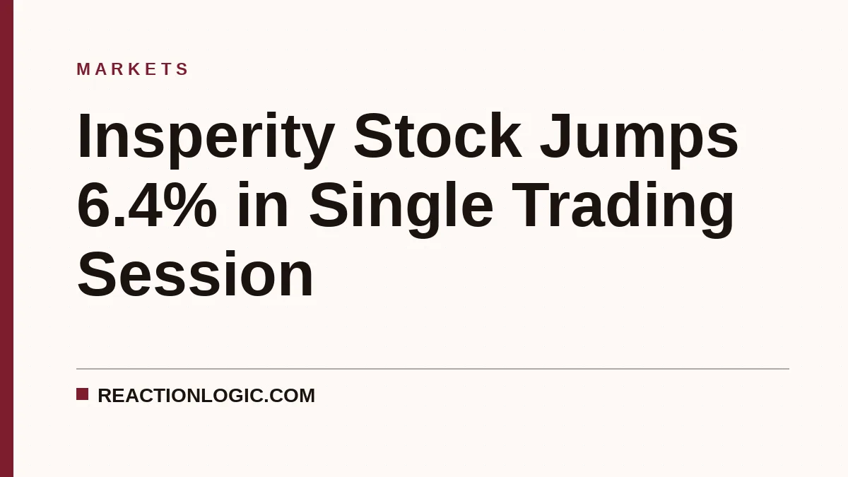 Insperity Stock Jumps 6.4% in Single Trading Session