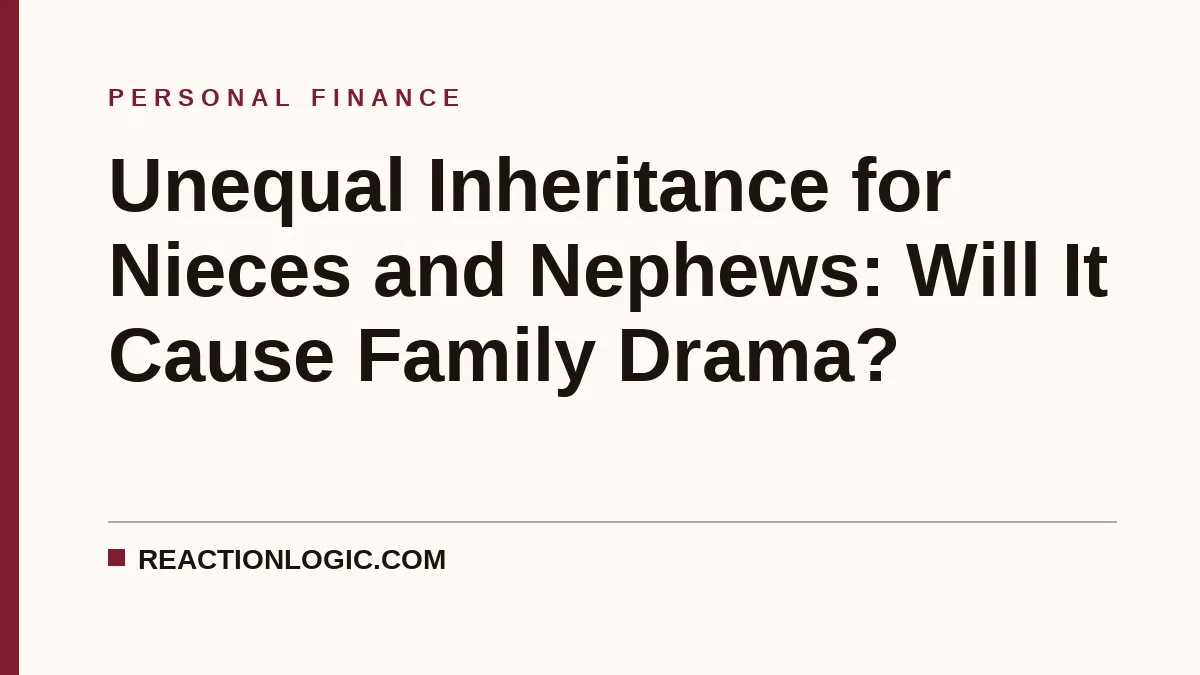 Unequal Inheritance for Nieces and Nephews: Will It Cause Family Drama?