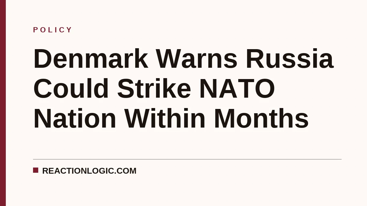 Denmark Warns Russia Could Strike NATO Nation Within Months