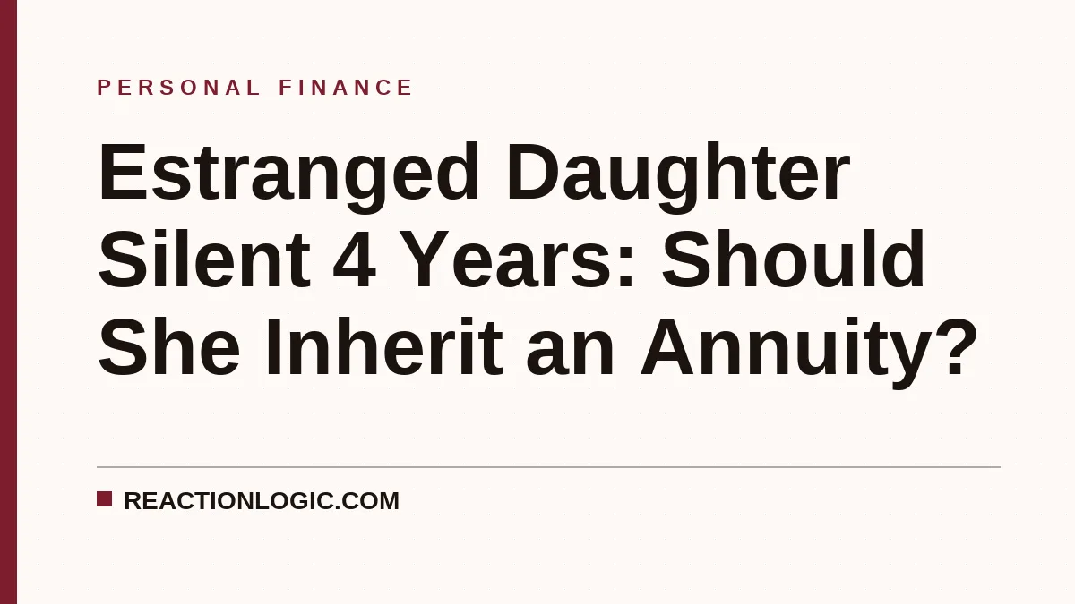 Estranged Daughter Silent 4 Years: Should She Inherit an Annuity?