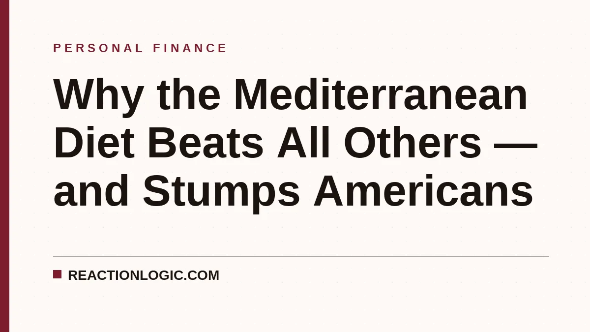 Why the Mediterranean Diet Beats All Others — and Stumps Americans