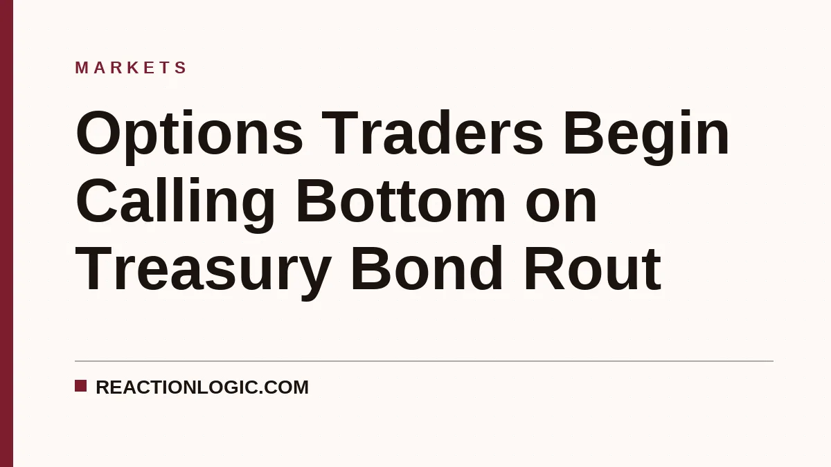 Options Traders Begin Calling Bottom on Treasury Bond Rout