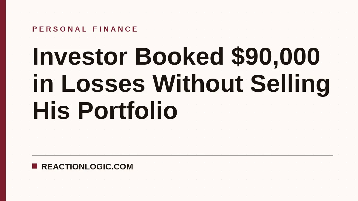 Investor Booked $90,000 in Losses Without Selling His Portfolio