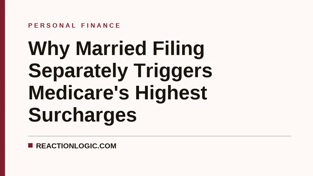 Why Married Filing Separately Triggers Medicare's Highest Surcharges