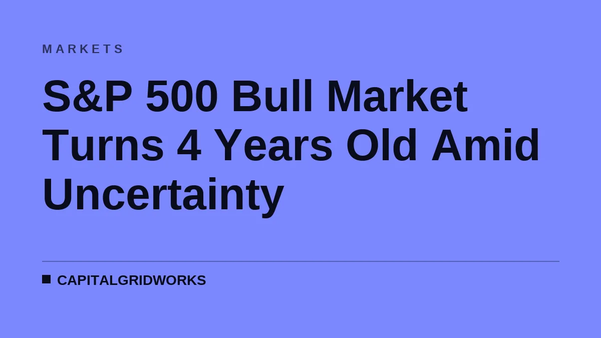 S&P 500 Bull Market Turns 4 Years Old Amid Uncertainty