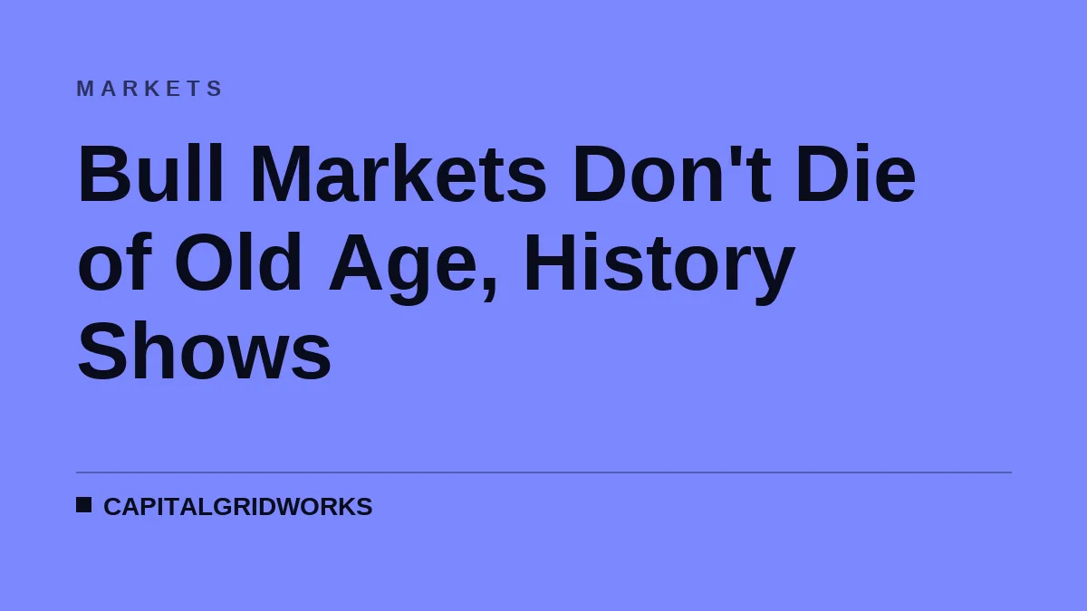 Bull Markets Don't Die of Old Age, History Shows