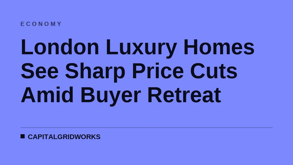 London Luxury Homes See Sharp Price Cuts Amid Buyer Retreat