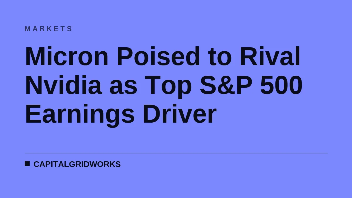 Micron Poised to Rival Nvidia as Top S&P 500 Earnings Driver