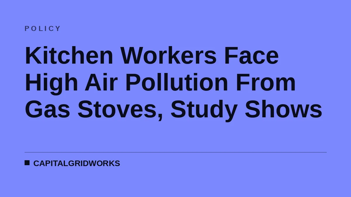 Kitchen Workers Face High Air Pollution From Gas Stoves, Study Shows