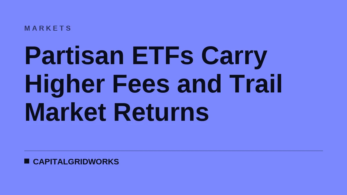 Partisan ETFs Carry Higher Fees and Trail Market Returns