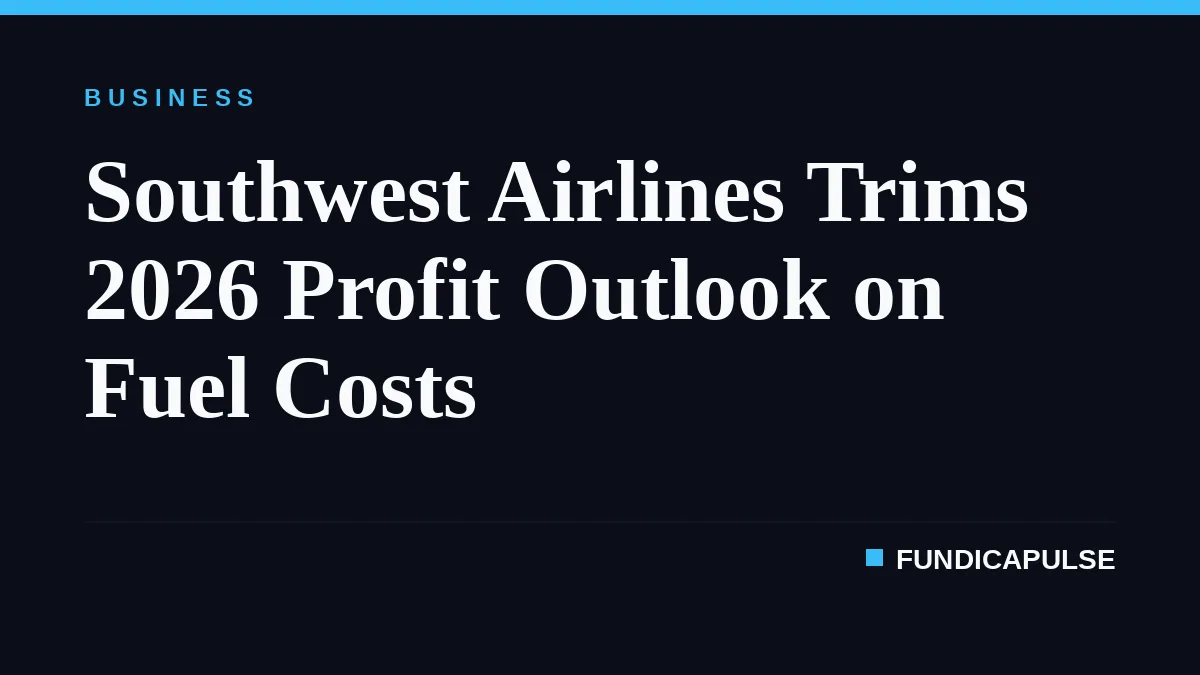 Southwest Airlines Trims 2026 Profit Outlook on Fuel Costs
