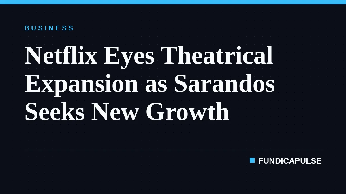Netflix Eyes Theatrical Expansion as Sarandos Seeks New Growth