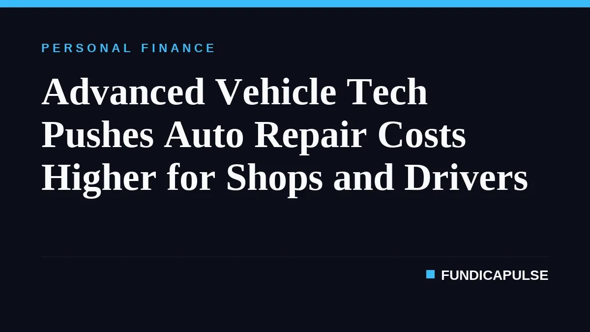 Advanced Vehicle Tech Pushes Auto Repair Costs Higher for Shops and Drivers