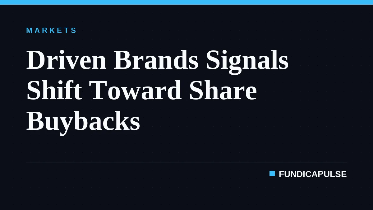 Driven Brands Signals Shift Toward Share Buybacks