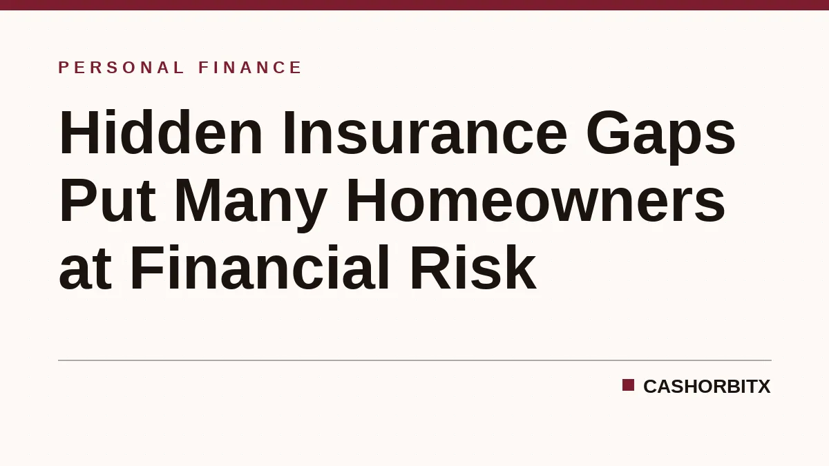 Hidden Insurance Gaps Put Many Homeowners at Financial Risk