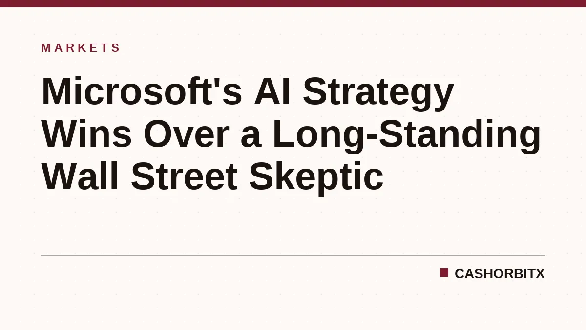 Microsoft's AI Strategy Wins Over a Long-Standing Wall Street Skeptic